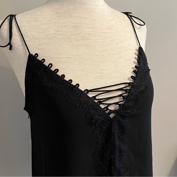 🖤 NWT 7 For All Mankind Lace-Up Top – Size XS - Picture 2 of 7